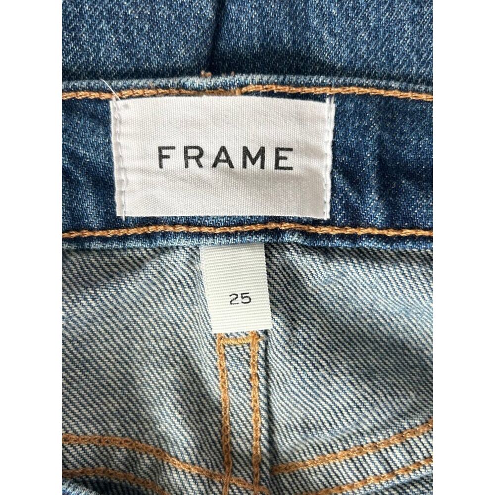 FRAME Le Mec Malibu Relaxed Boyfriend Jeans 25 Button Fly Raw Hem 100% Cotton - Picture 6 of 10